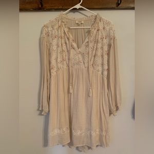 Boho baby doll lace dress/tunic top